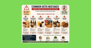 Healthy low-carb meal infographic